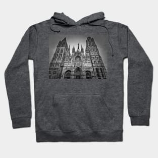 Notre Dame de Rouen black and white Hoodie